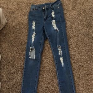 2 pairs High waisted jeans